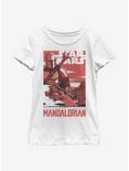 Star Wars The Mandalorian Mad Mando Poster Youth Girls T-Shirt, WHITE, hi-res