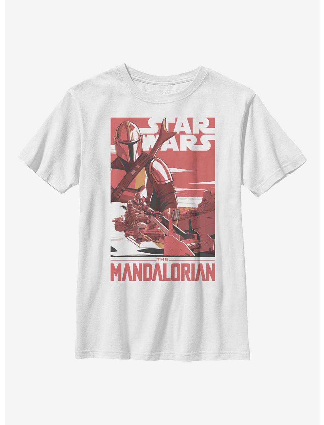 Star Wars The Mandalorian Mad Mando Poster Youth T-Shirt, WHITE, hi-res
