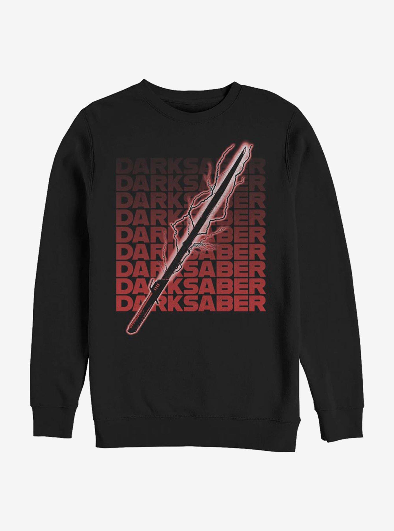 Star Wars The Mandalorian Darksaber Text Sweatshirt, BLACK, hi-res