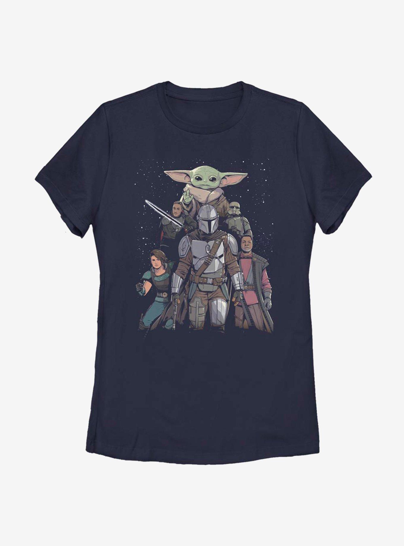 Star Wars The Mandalorian Mandalorian Movie Poster Womens T-Shirt, NAVY, hi-res