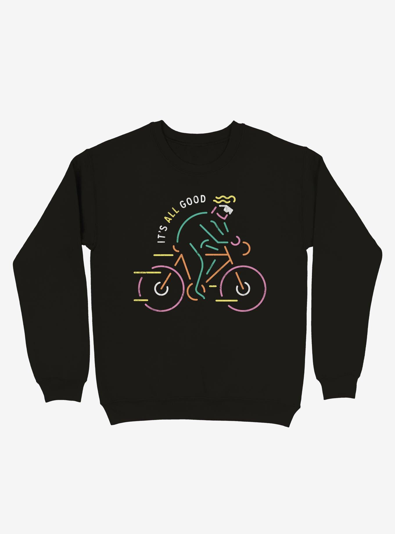 It'S All Good Cyclist Crew Sweatshirt, BLACK, hi-res