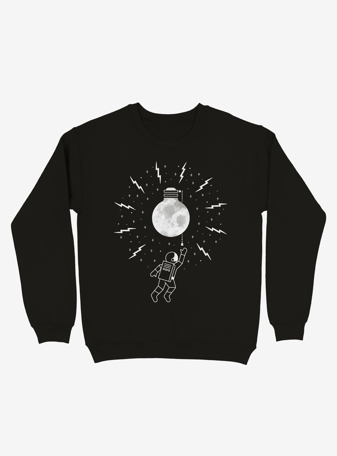 Moonlight Lightbulb Crew Sweatshirt - Black 