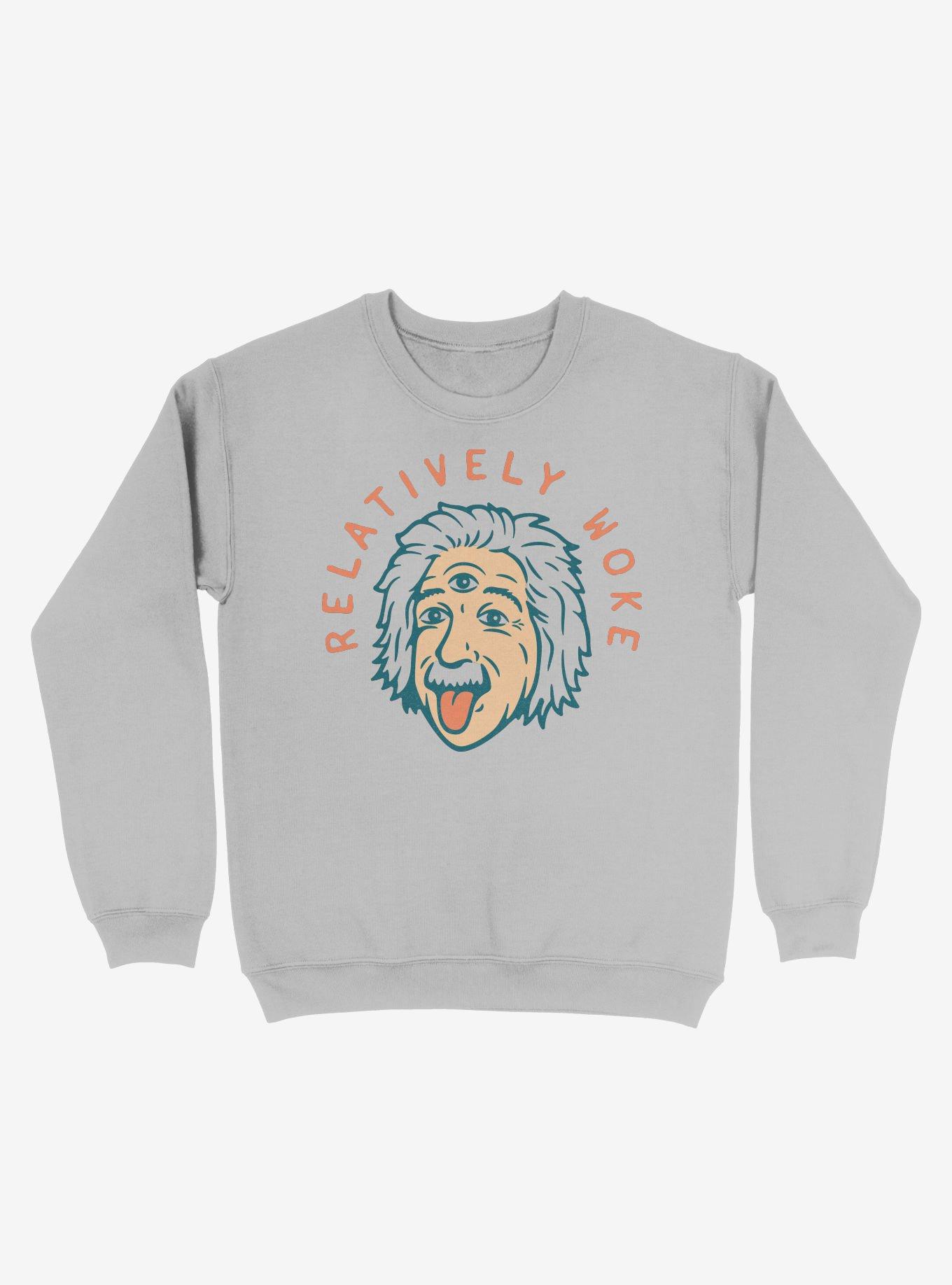 Relatively Woke Albert Einstein Crew Sweatshirt, , hi-res