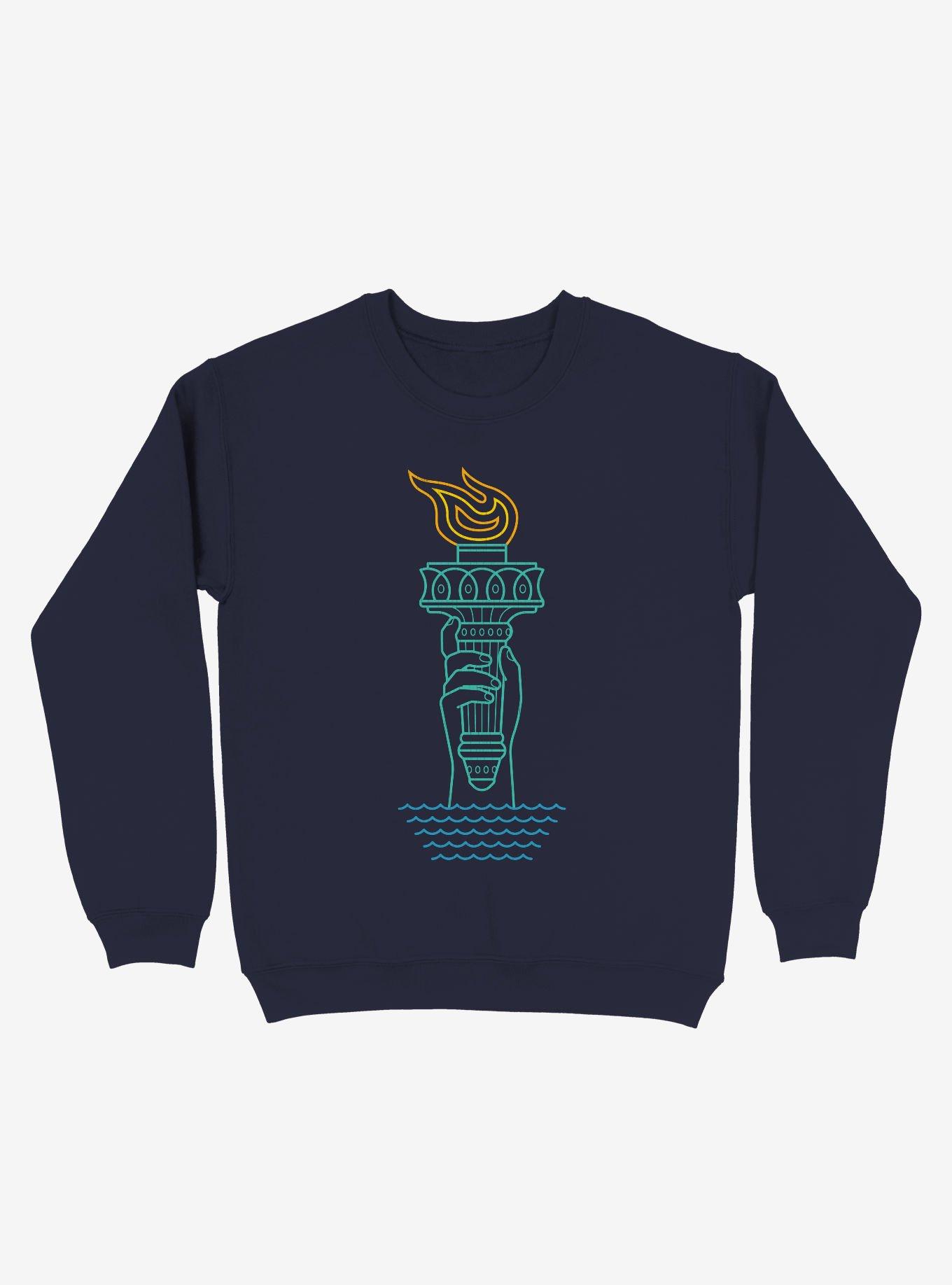 Rising Tide Statue Of Liberty Crew Sweatshirt, , hi-res