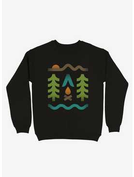 Simple Pleasures Forest Symbols Crew Sweatshirt, , hi-res