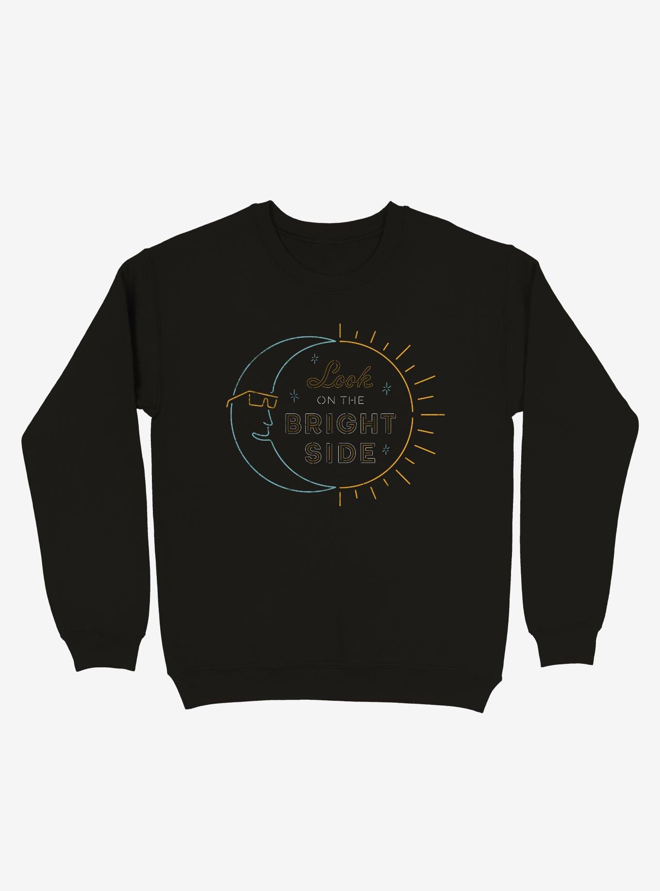 Sun And Moon Bright Side Crew Sweatshirt, BLACK, hi-res