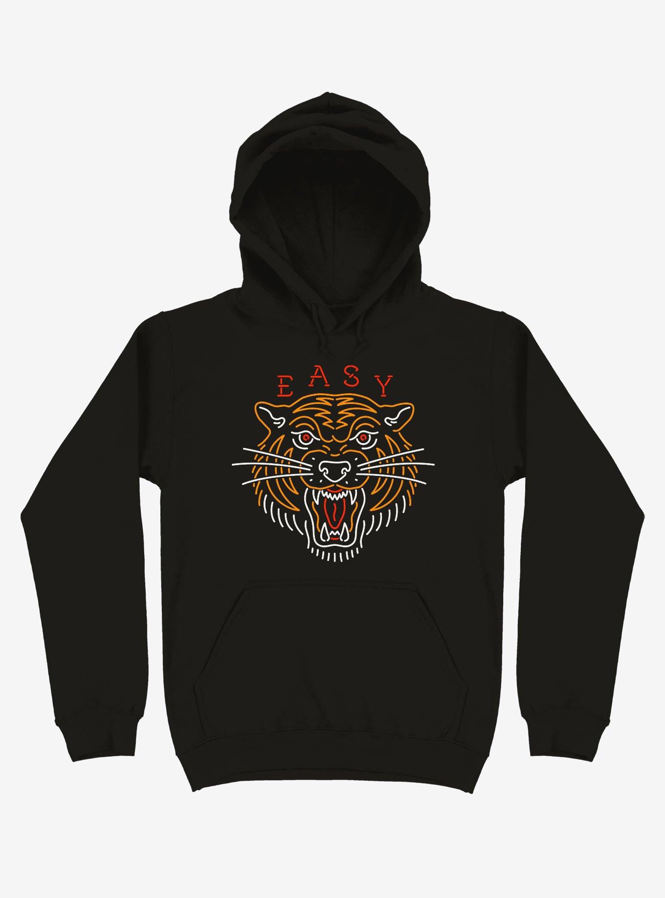 Easy, Tiger Hoodie, BLACK, hi-res