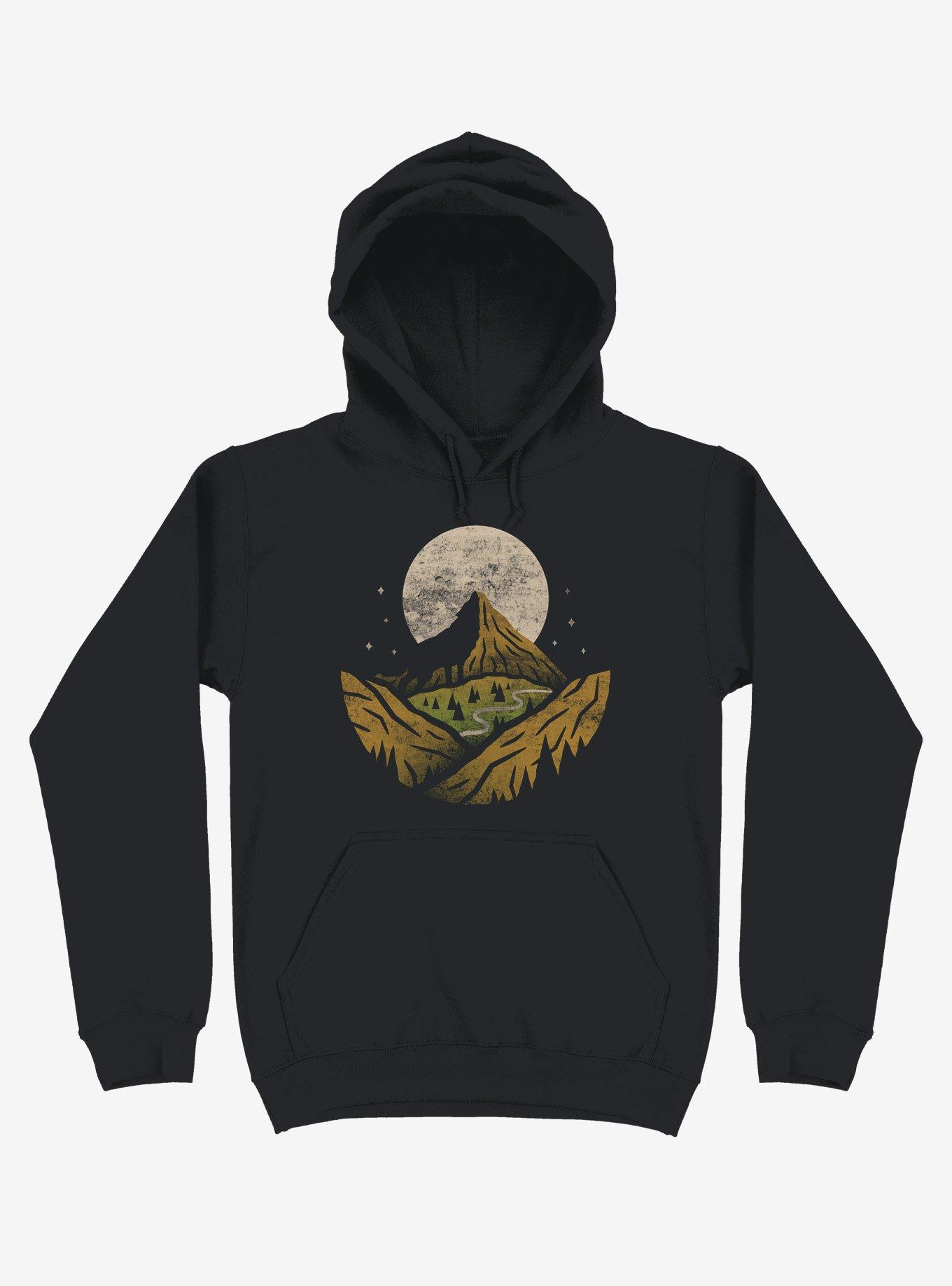 Loner Mountains Moonlight Hoodie - BLACK | Hot Topic