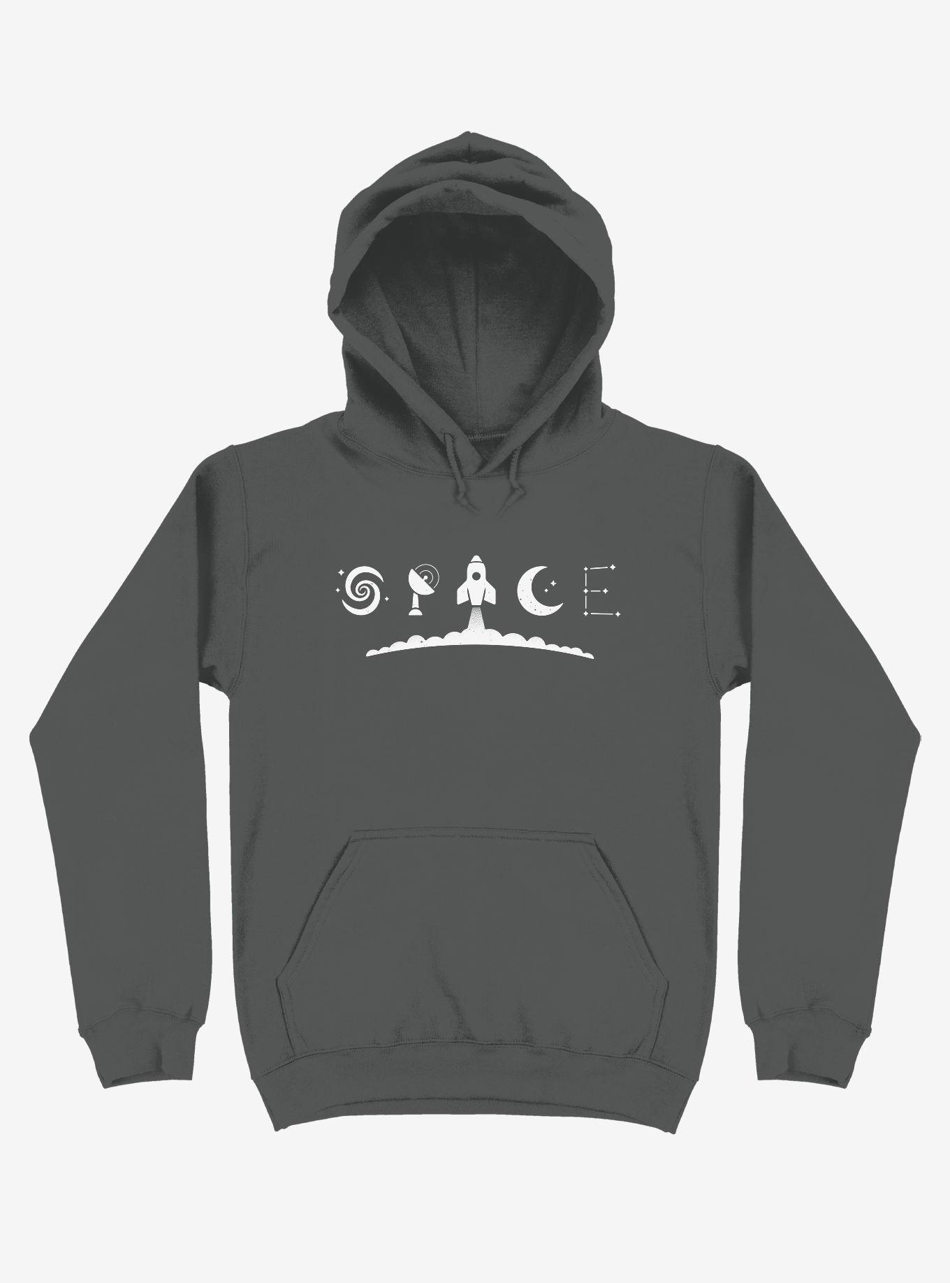 Space Symbols Hoodie, CHARCOAL, hi-res