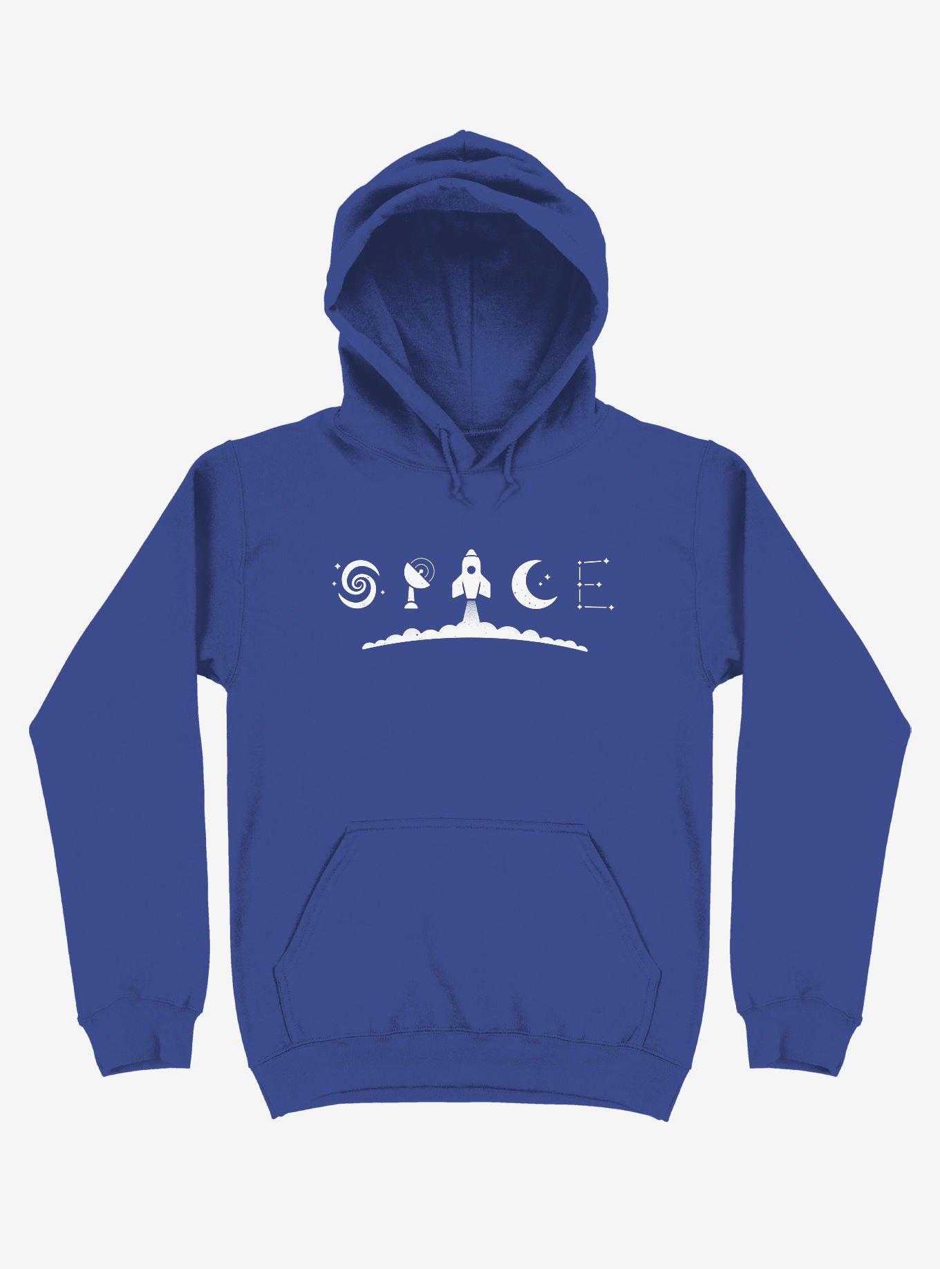 Space Symbols Hoodie, ROYAL, hi-res