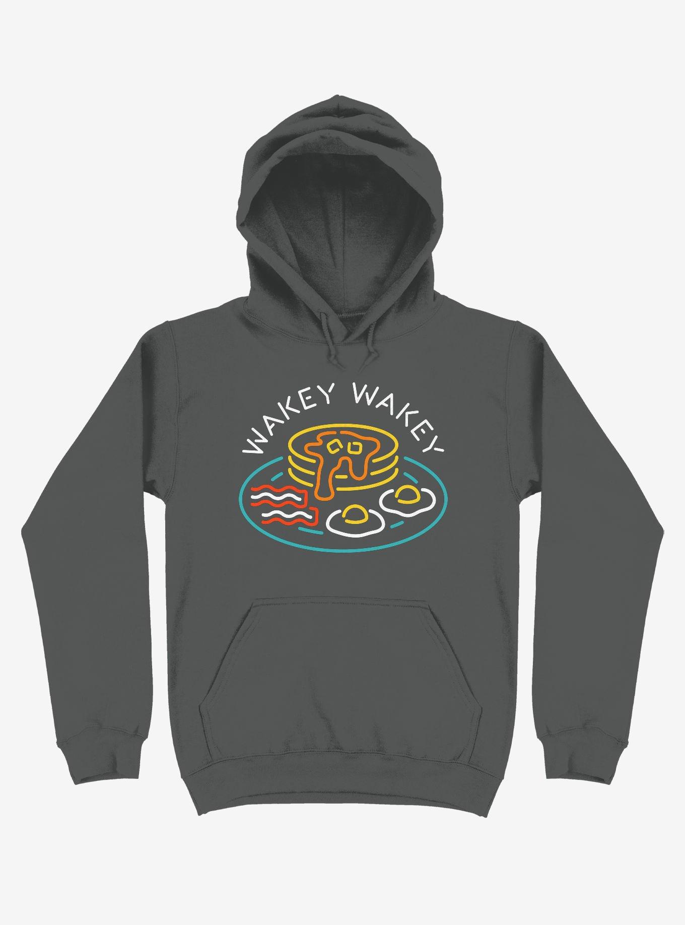 Wakey Wakey Breakfast Hoodie, CHARCOAL, hi-res