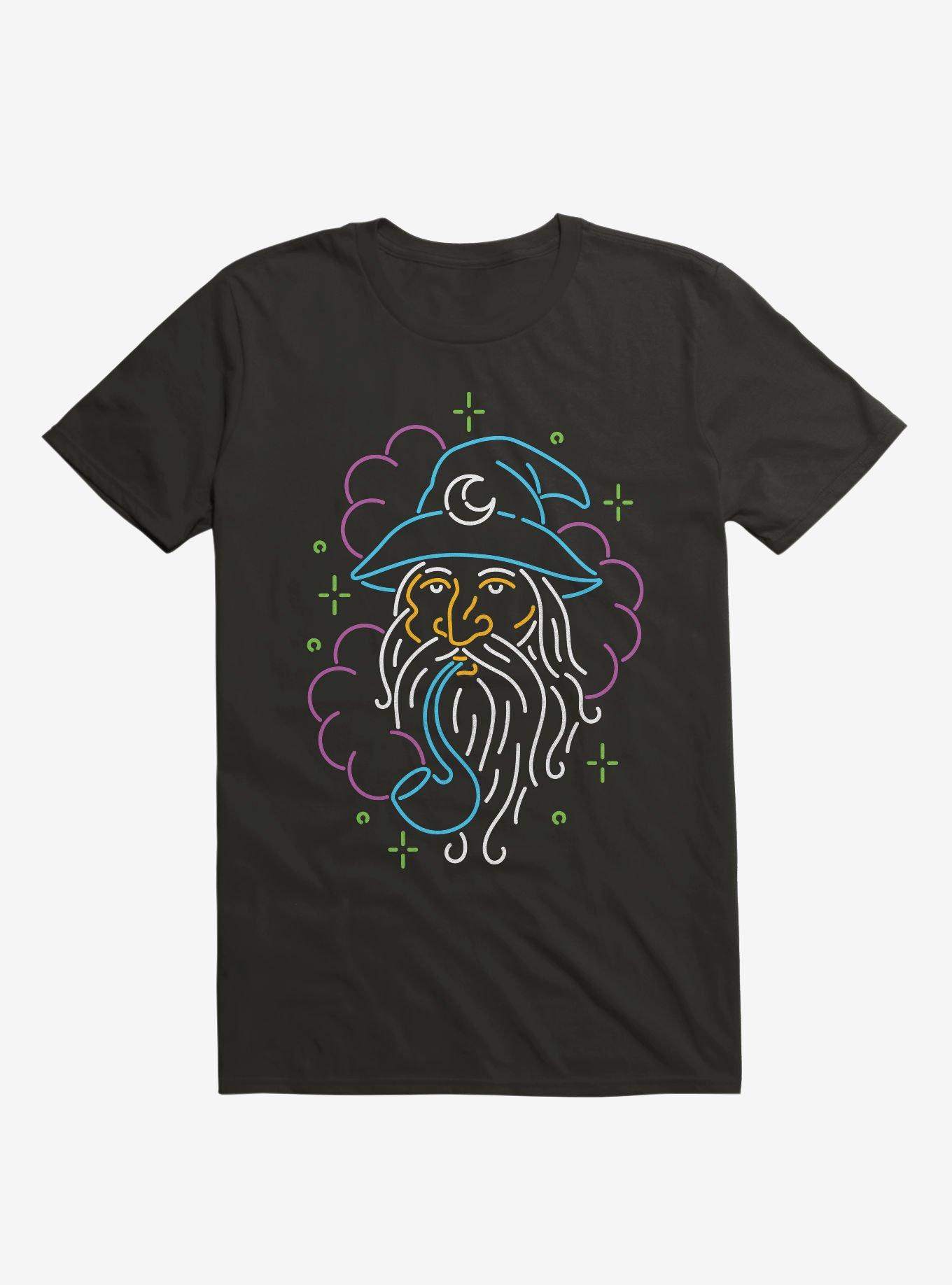 Gee Wizard Outline T-Shirt, BLACK, hi-res