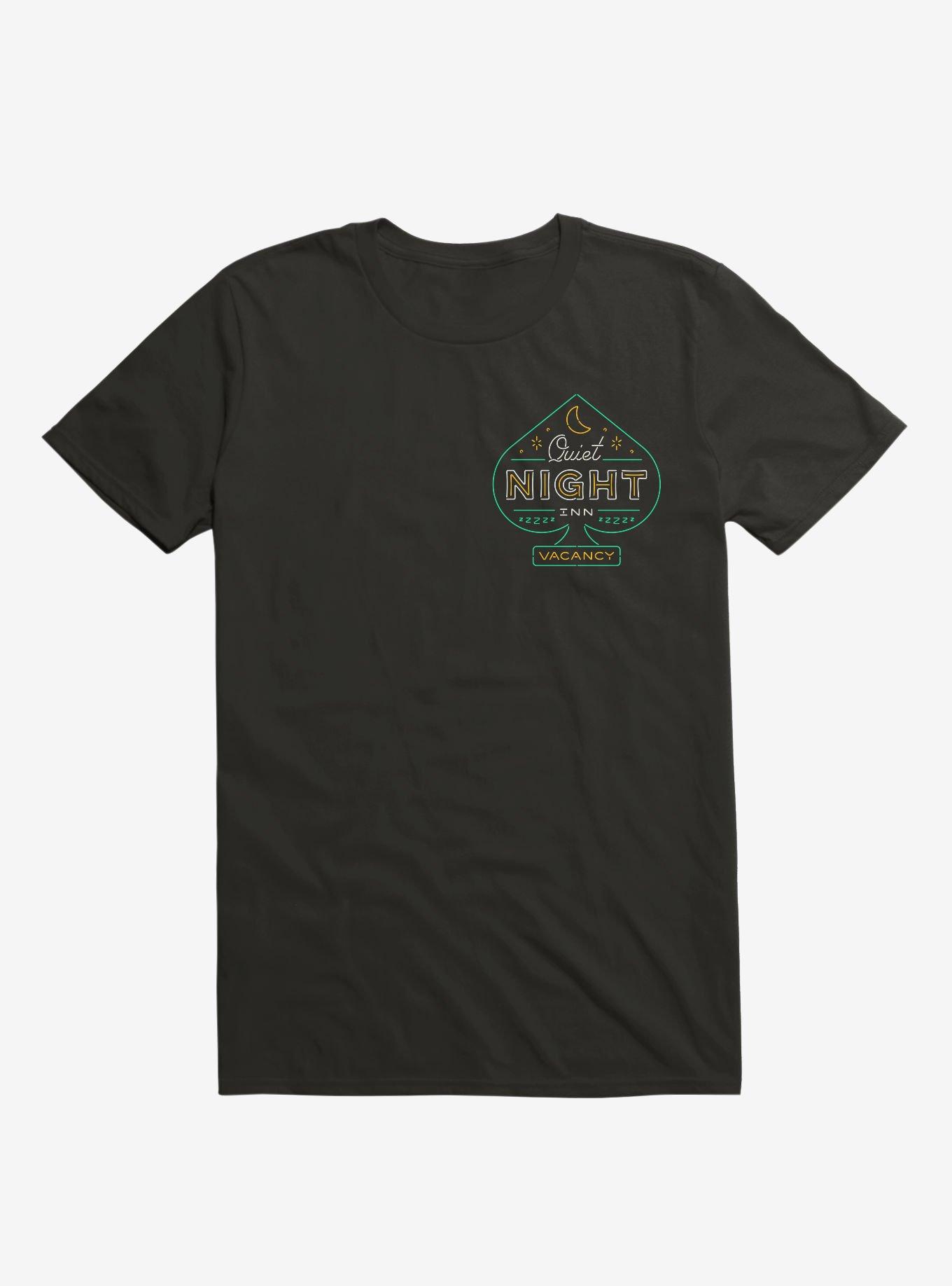 Quiet Night Inn Vacancy Spade T-Shirt, BLACK, hi-res