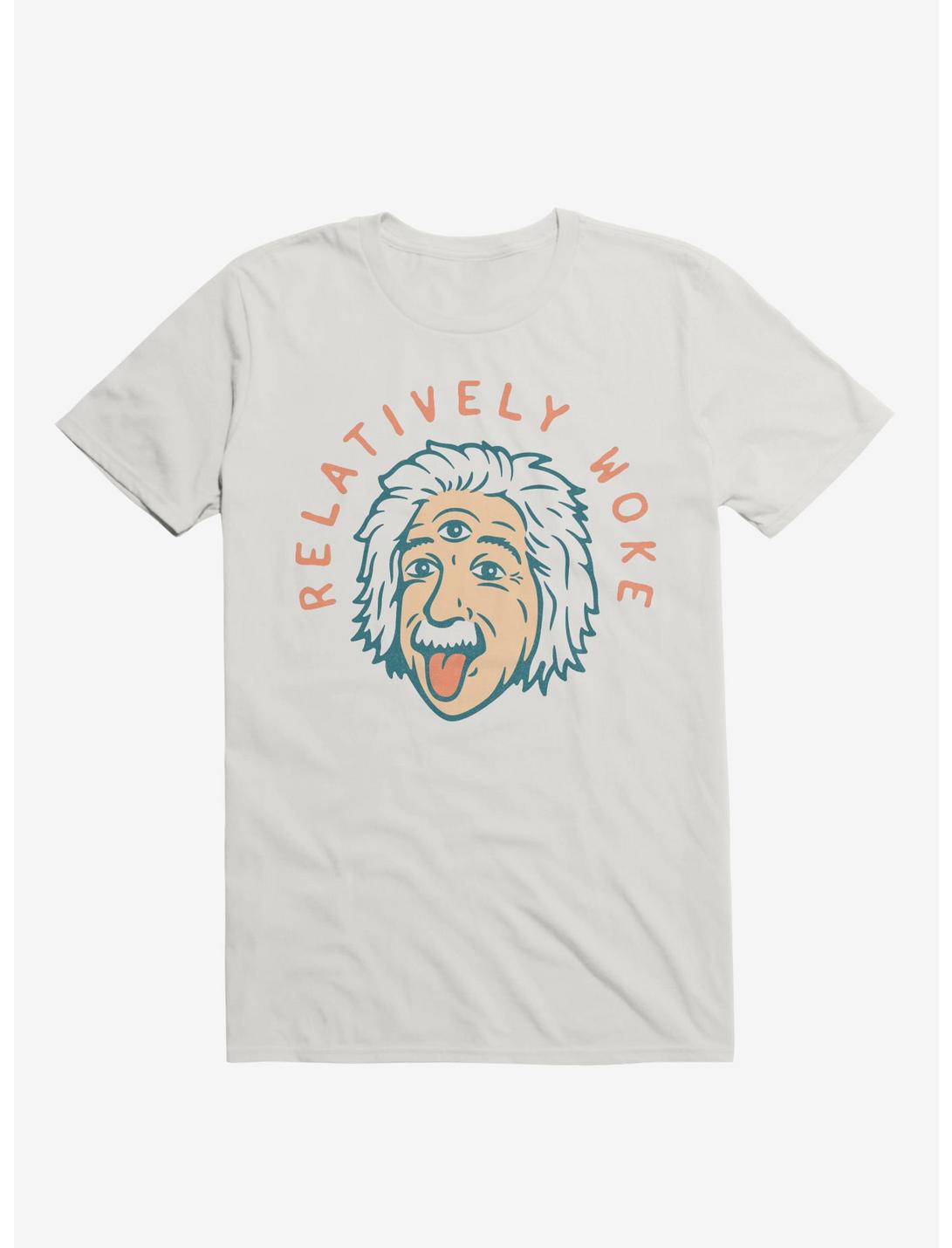 Relatively Woke Albert Einstein T-Shirt, WHITE, hi-res