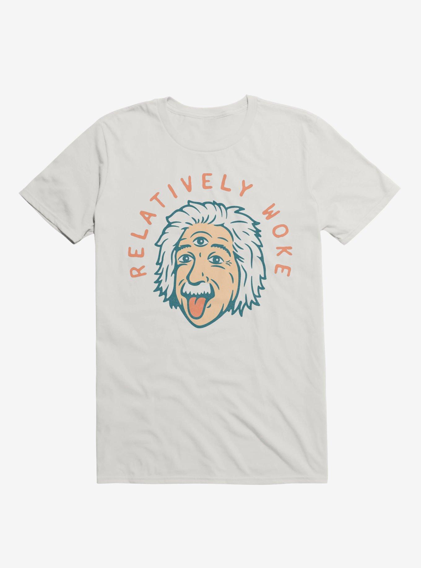 Relatively Woke Albert Einstein T-Shirt, WHITE, hi-res