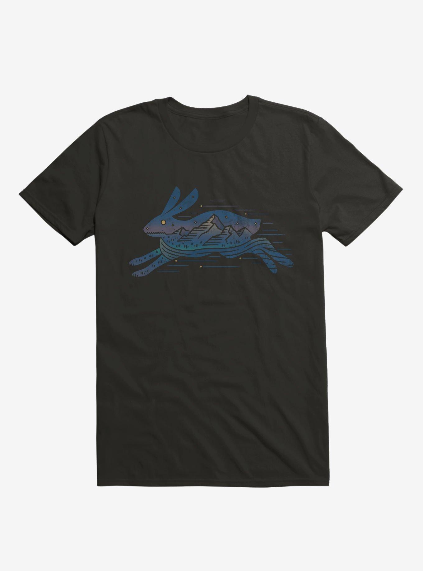 Running Wild Rabbit Outline T-Shirt, , hi-res