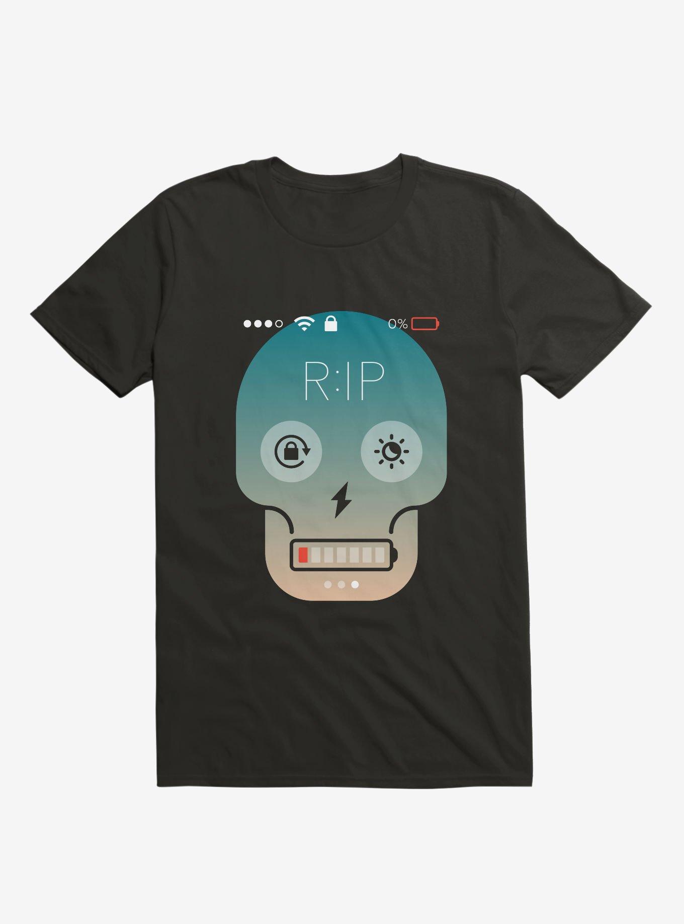 Sorry, My Phone Died RIP Skull T-Shirt, , hi-res