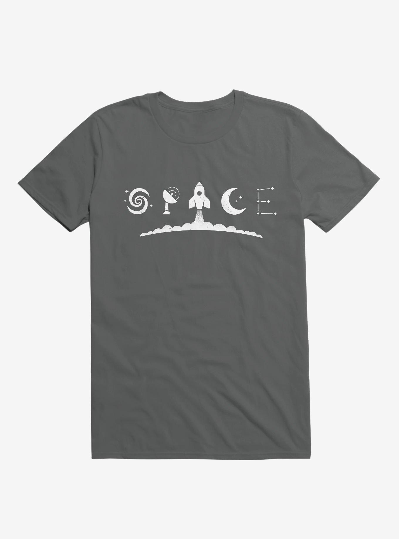 Space Symbols T-Shirt, CHARCOAL, hi-res
