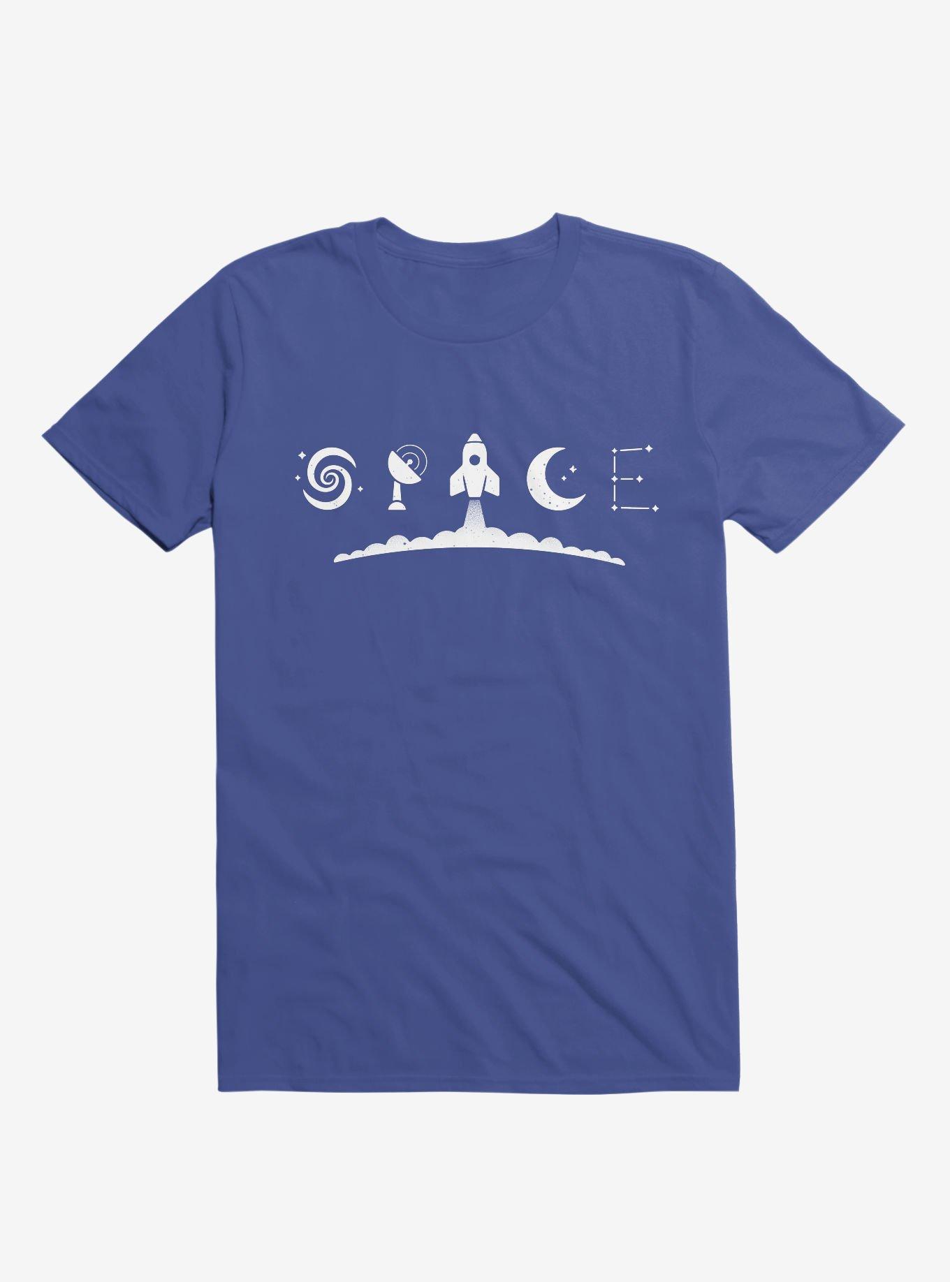 Space Symbols T-Shirt, ROYAL, hi-res
