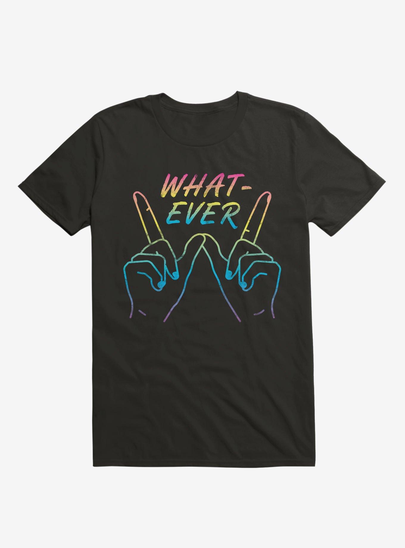 Whatever Neon Hands T-Shirt, BLACK, hi-res