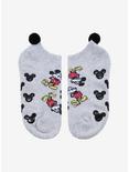 Disney Mickey Mouse Pom No-Show Grip Socks, , hi-res