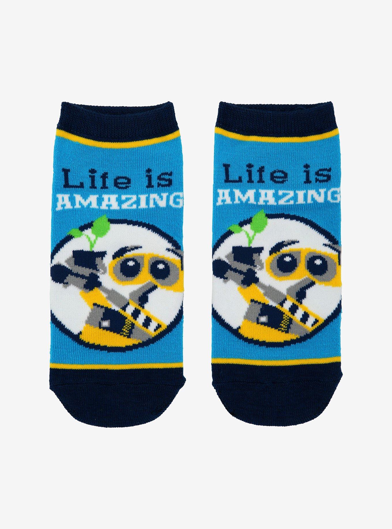 Disney Pixar WALL-E Life Is Amazing No-Show Socks, , hi-res
