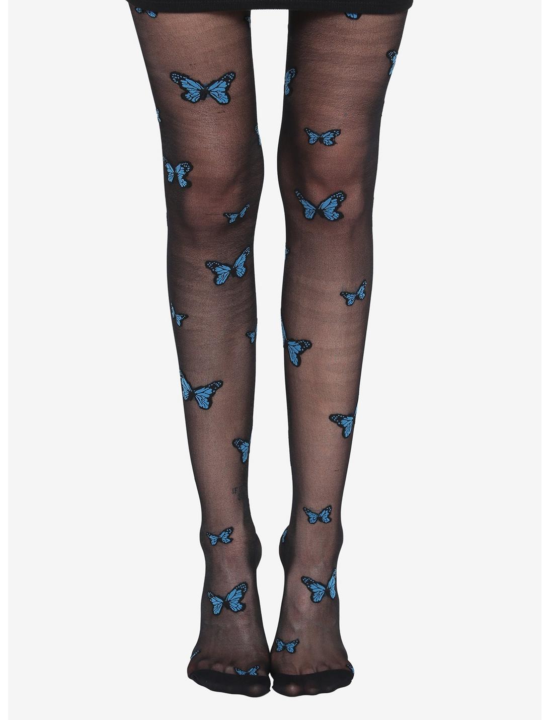 Blue Butterfly Tights, , hi-res