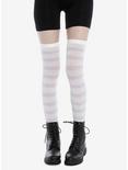 Lavender & White Stripe Over-The-Knee Socks, , hi-res