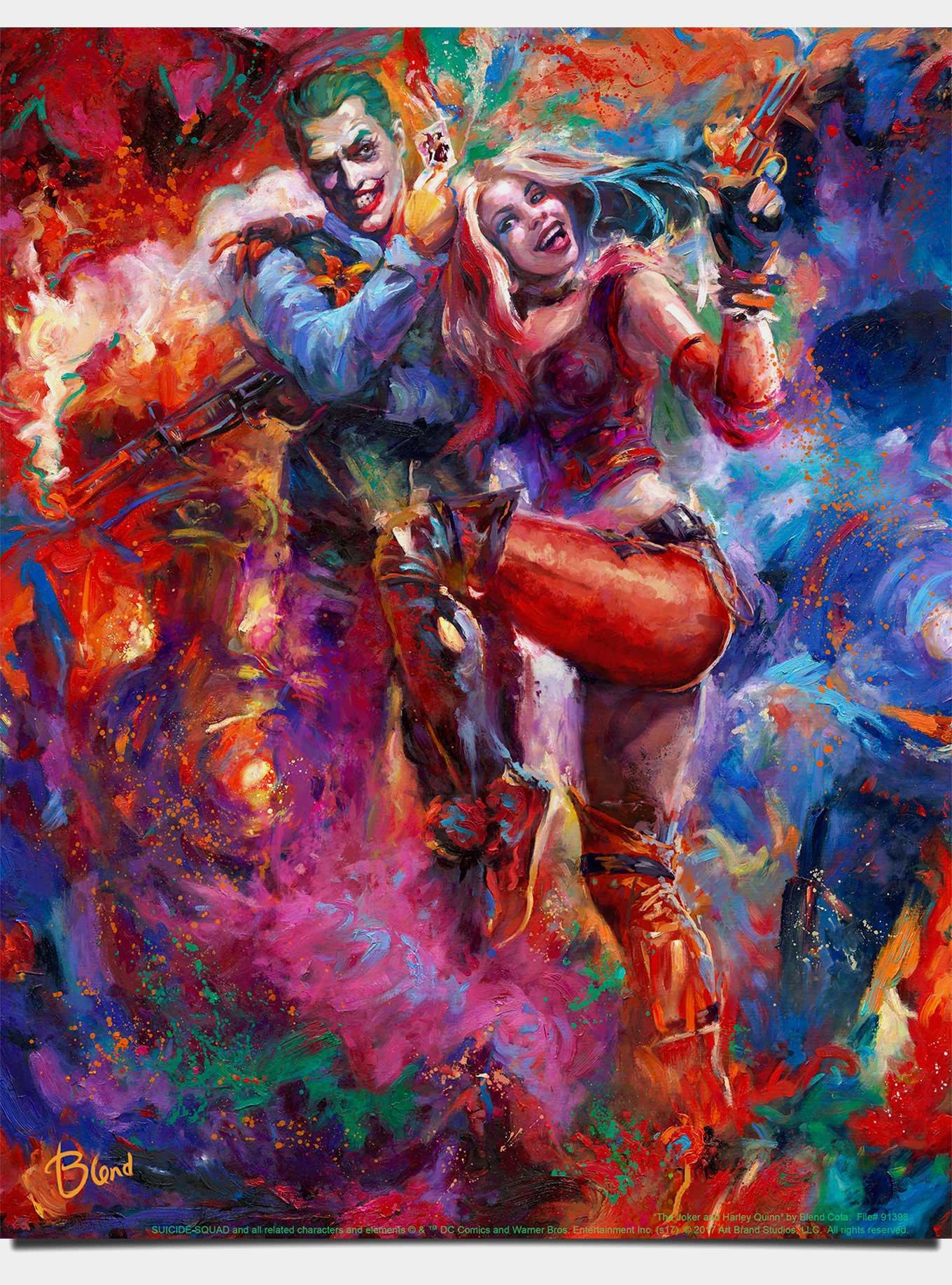 DC Comics The Joker And Harley Quinn Art Print, , hi-res
