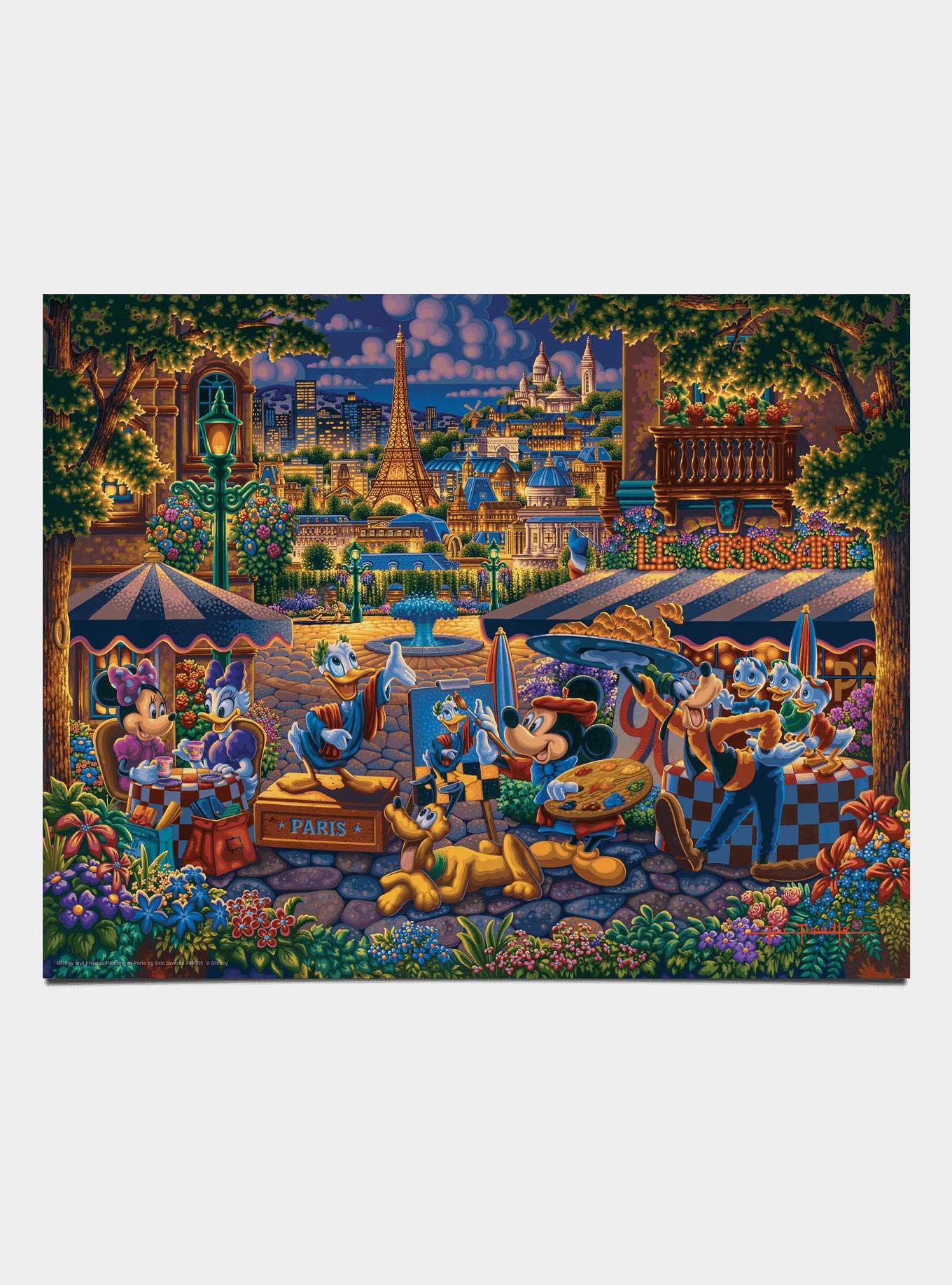 Disney Mickey And Friends Painting In Paris Art Prints, , hi-res