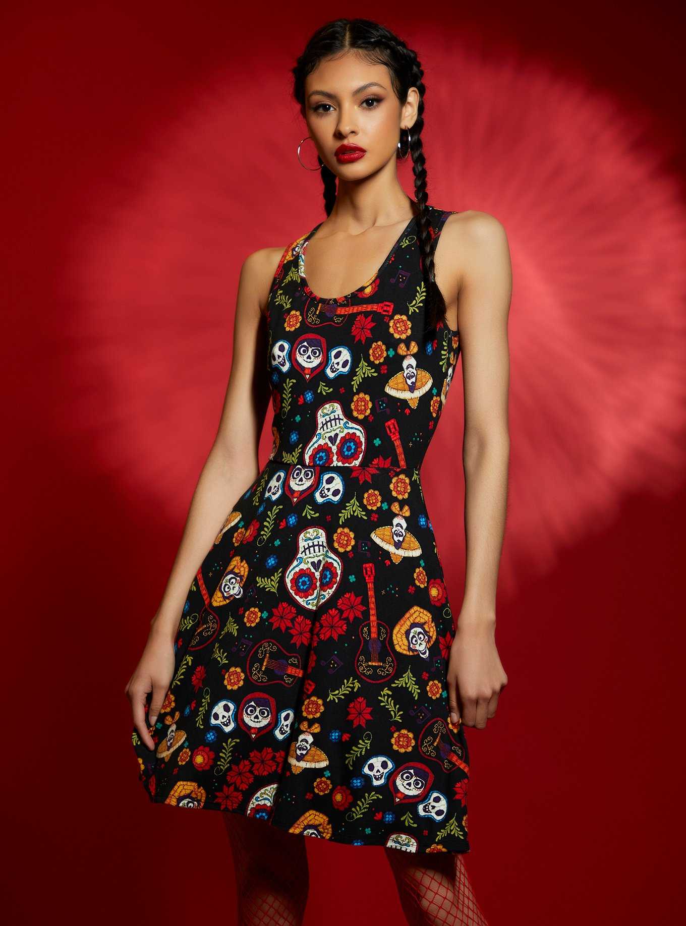 Disney Pixar Coco Floral Lace Back Dress, , hi-res