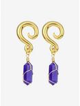 Steel Gold & Purple Crystal Hanger 2 Pack, GOLD, hi-res