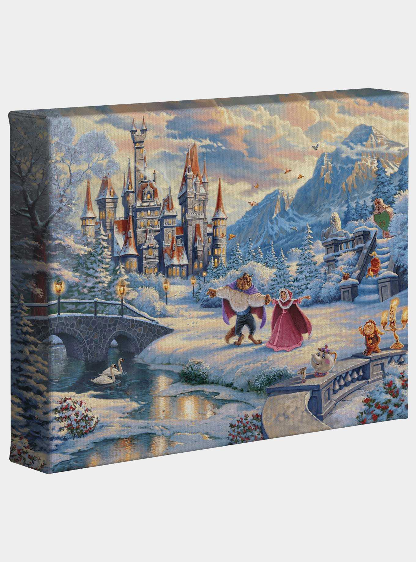 Disney Beauty And The Beast's Winter Enchantment 8" x 10" Gallery Wrapped Canvas, , hi-res