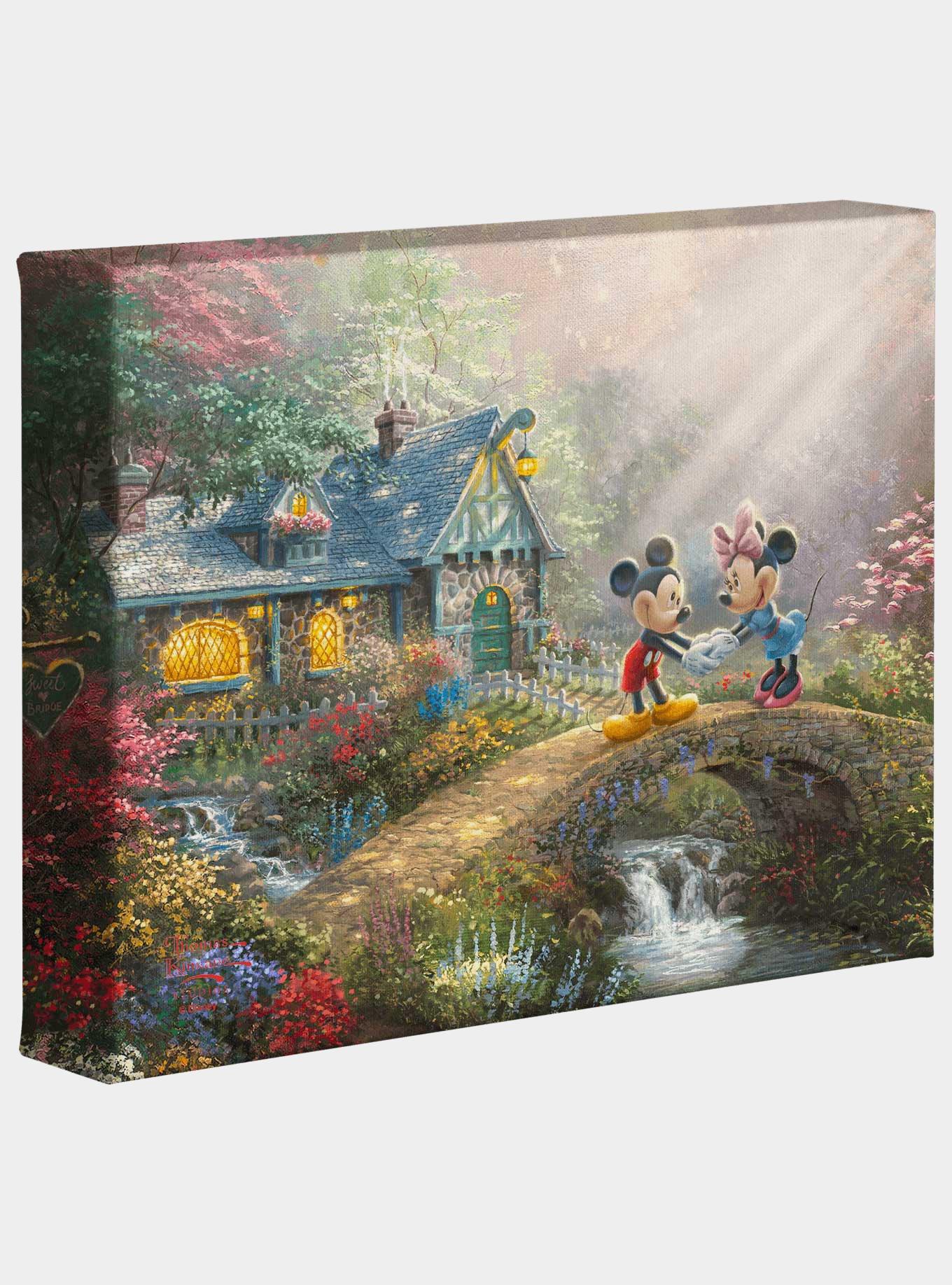 Disney Mickey & Minnie Sweetheart Bridge 8 X 10 Inches Gallery Wrapped Canvas, , hi-res