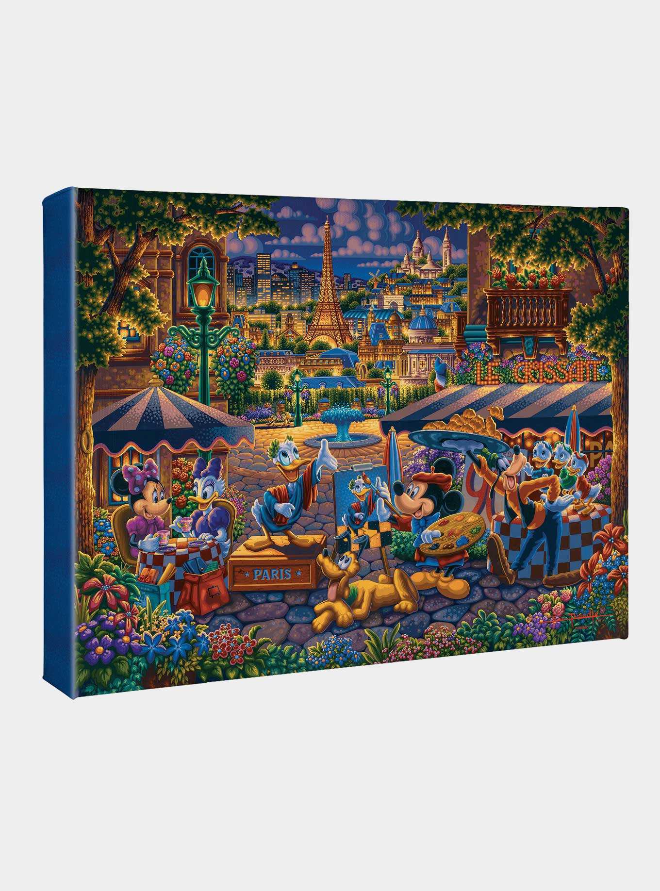 Disney Mickey And Friends Painting In Paris 11 X 14 Inches Gallery Wrap Canvas, , hi-res