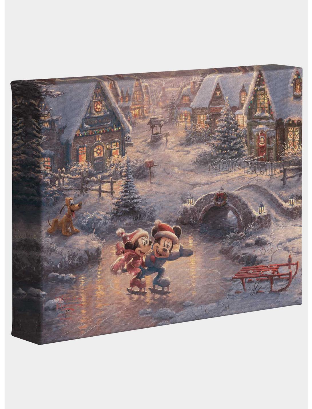 Disney Mickey And Minnie Sweetheart Holiday 8" x 10" Gallery Wrapped Canvas, , hi-res