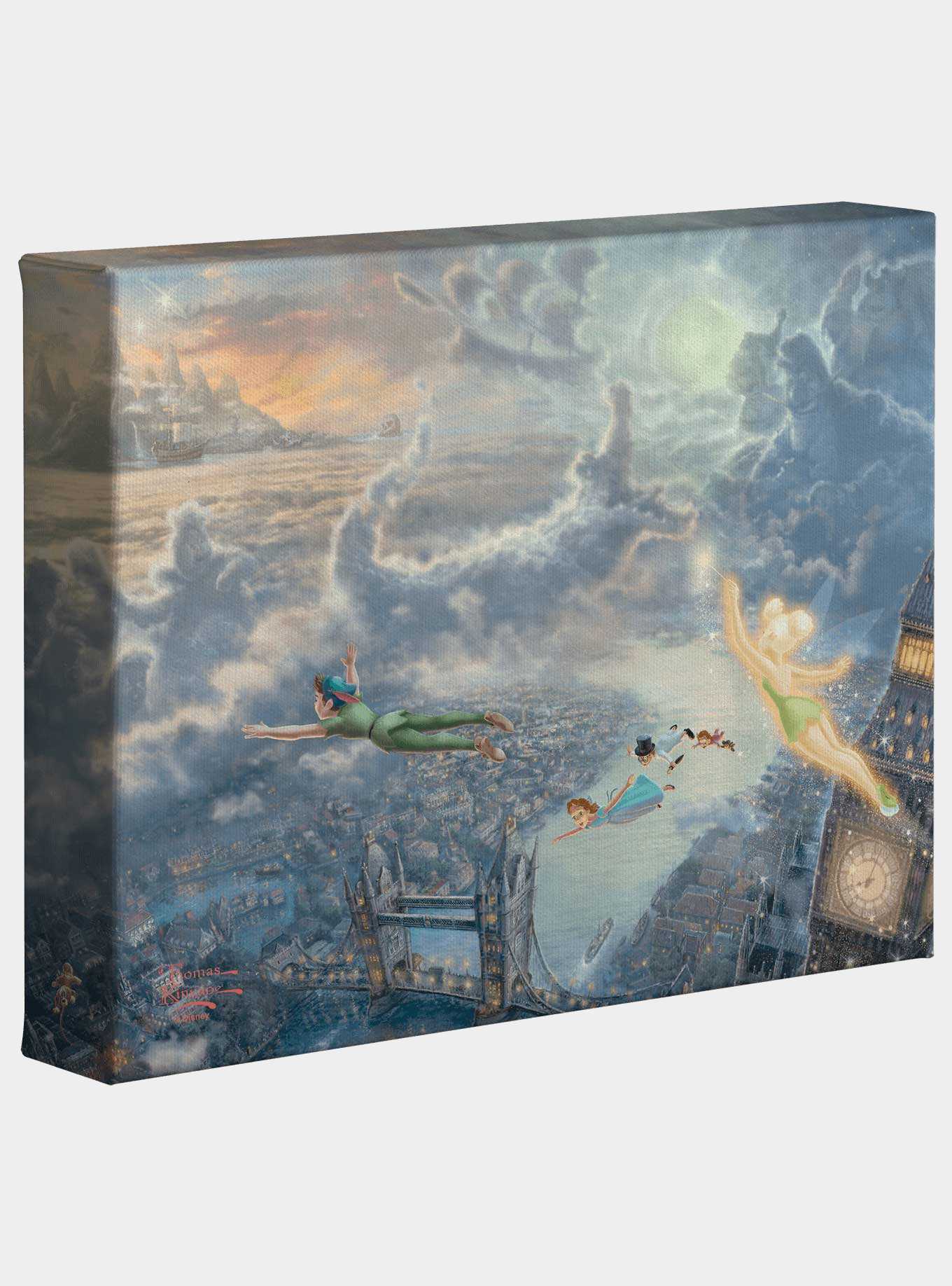 Disney Peter Pan Tinker Bell And Peter Pan Fly To Neverland Gallery Wrapped Canvas, , hi-res
