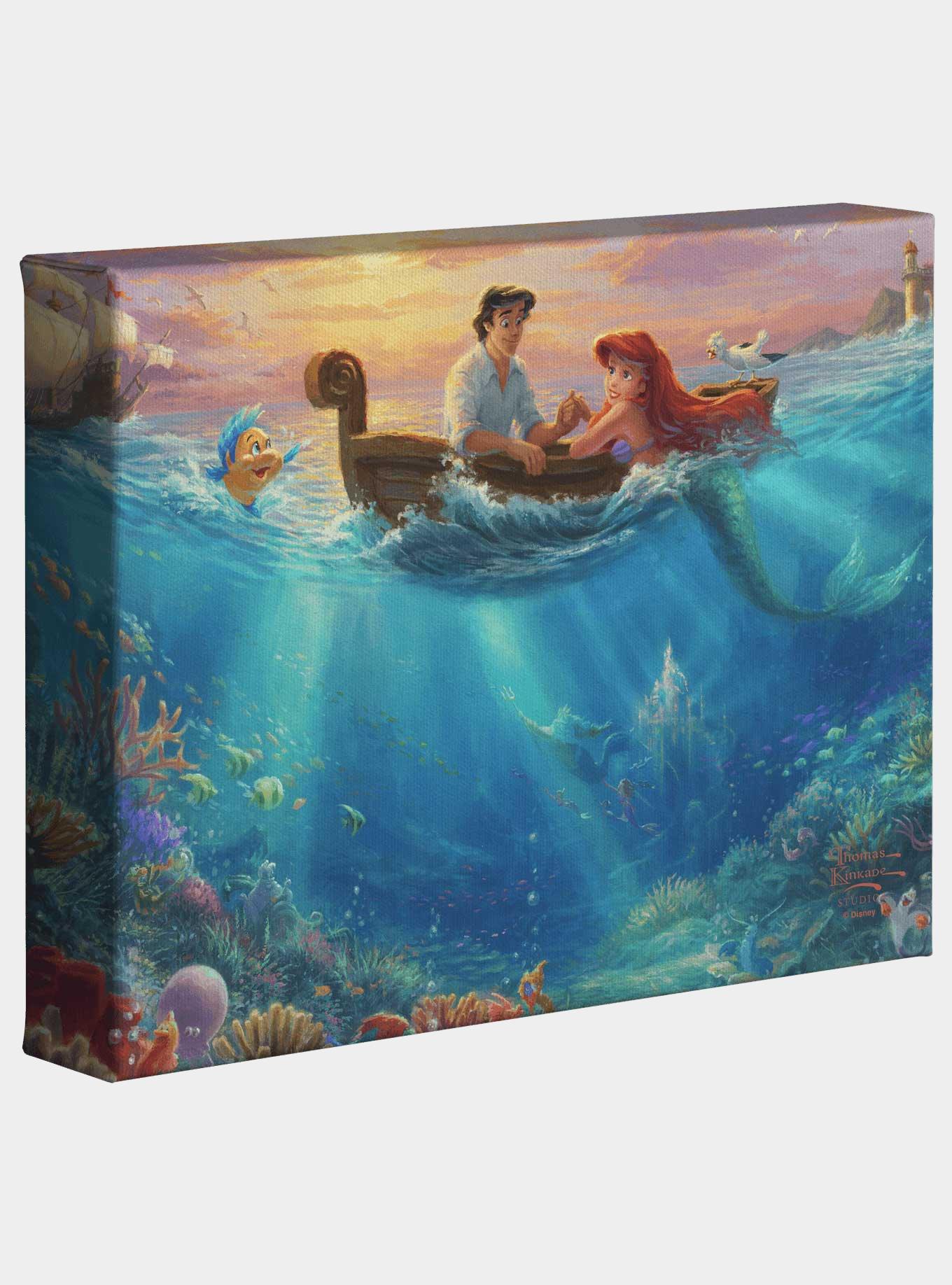 Disney The Little Mermaid Falling In Love 8" x 10" Gallery Wrapped Canvas, , hi-res