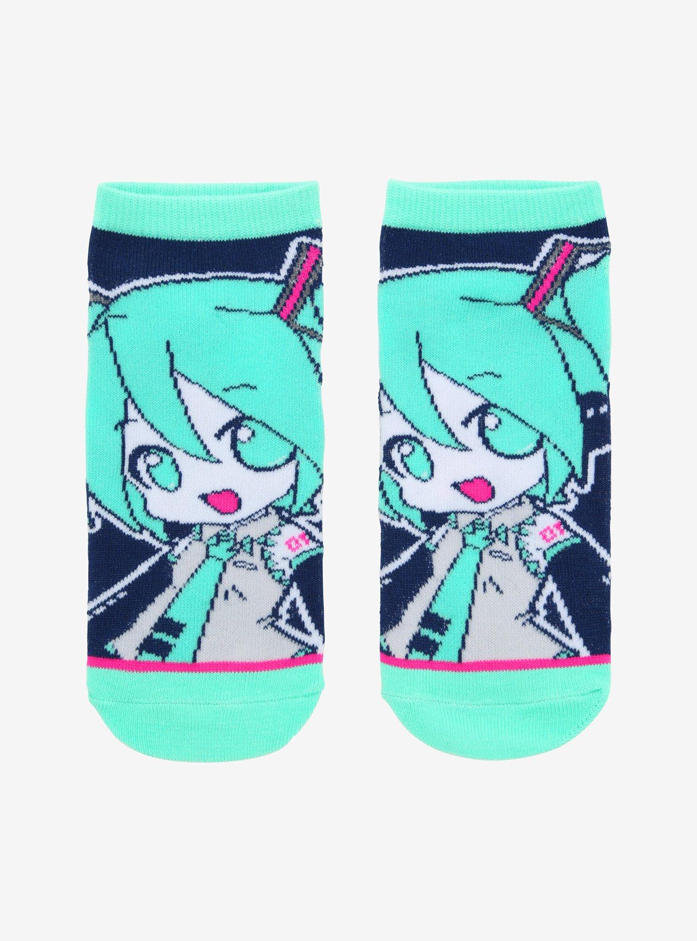 Hatsune Miku Chibi No-Show Socks | Hot Topic