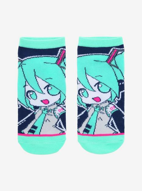 Hatsune Miku Chibi No-Show Socks | Hot Topic
