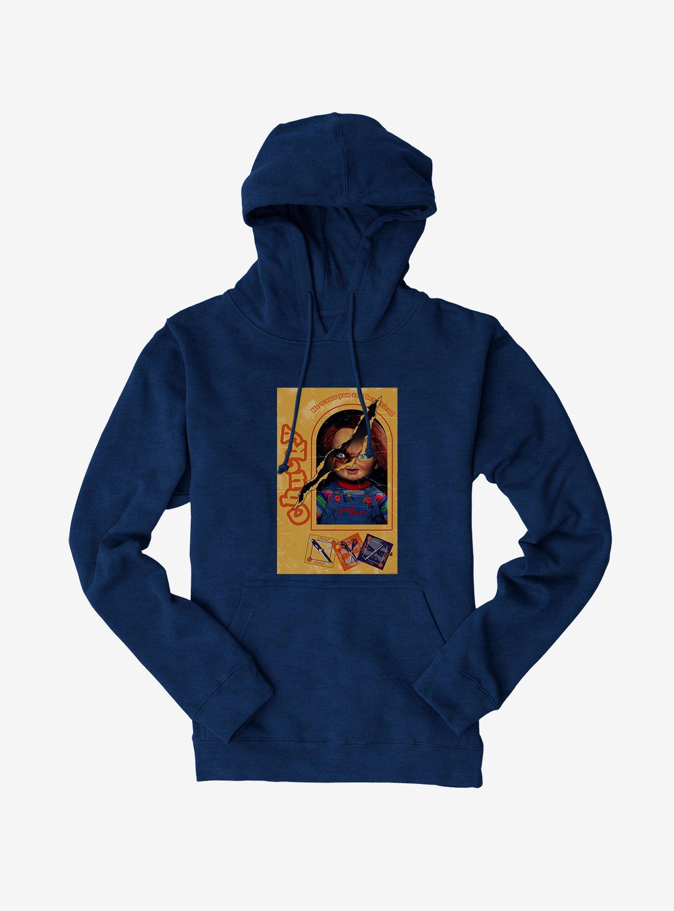 Chucky Doll Box Torn Hoodie, , hi-res