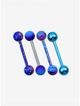 Acrylic & Steel Blue Barbell 4 Pack, , hi-res