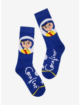 Coraline Face Crew Socks, , hi-res