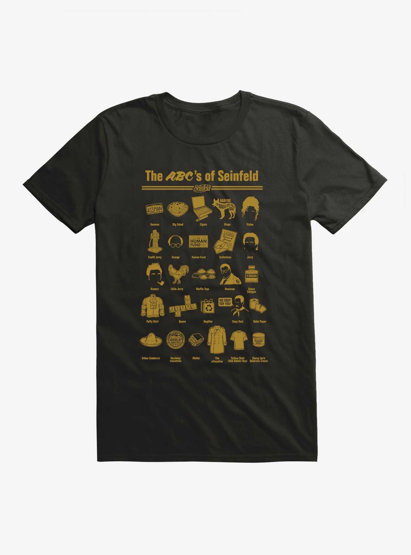 Seinfeld The ABC's T-Shirt, BLACK, hi-res