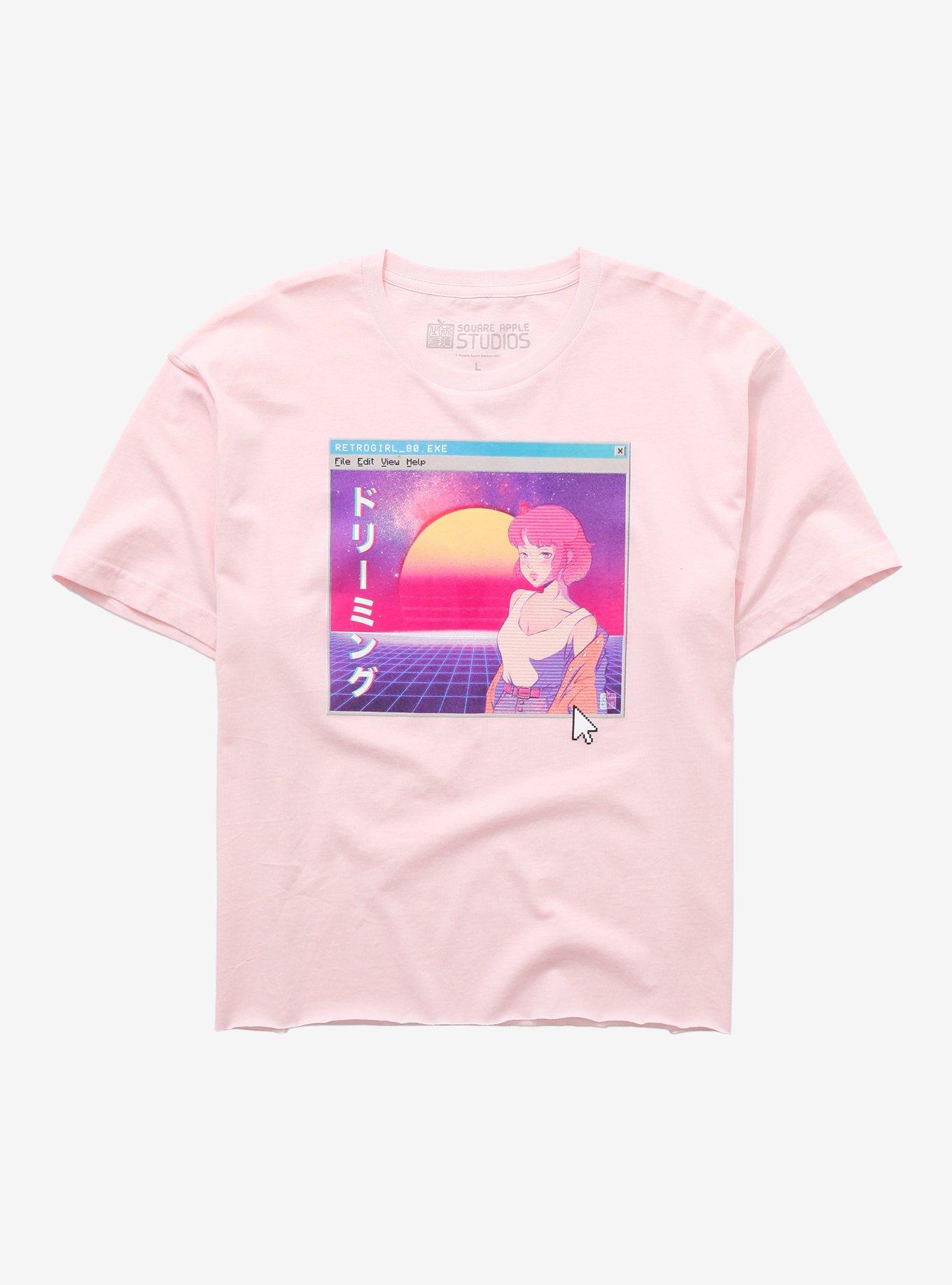 Anime Vaporwave Girls Crop T-Shirt Plus Size | Hot Topic