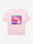 Anime Vaporwave Girls Crop T-Shirt Plus Size, PINK, hi-res