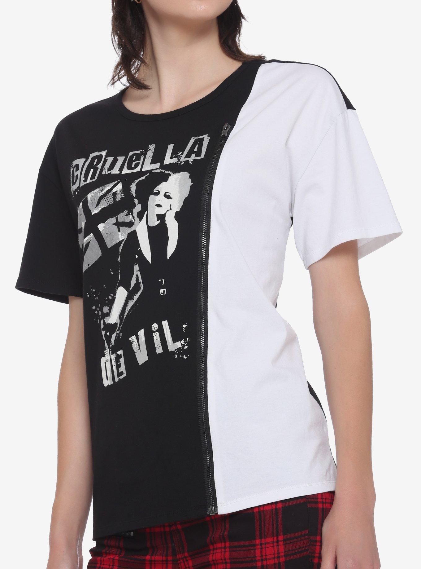 Her Universe Disney Cruella Zipper Split T-Shirt, MULTI, hi-res