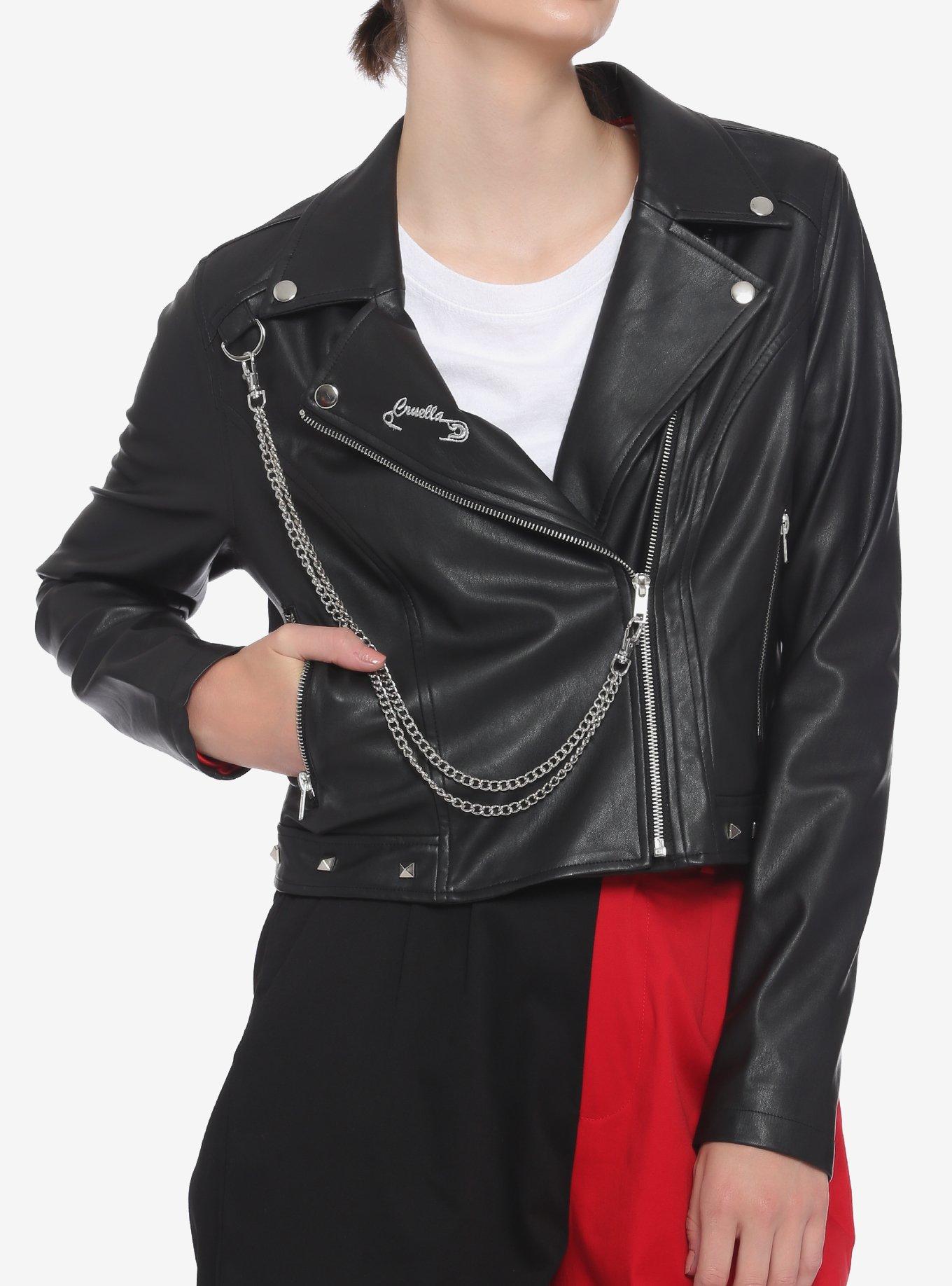 Her Universe Disney Cruella Speak Of The De Vil Chain Moto Jacket, MULTI, hi-res