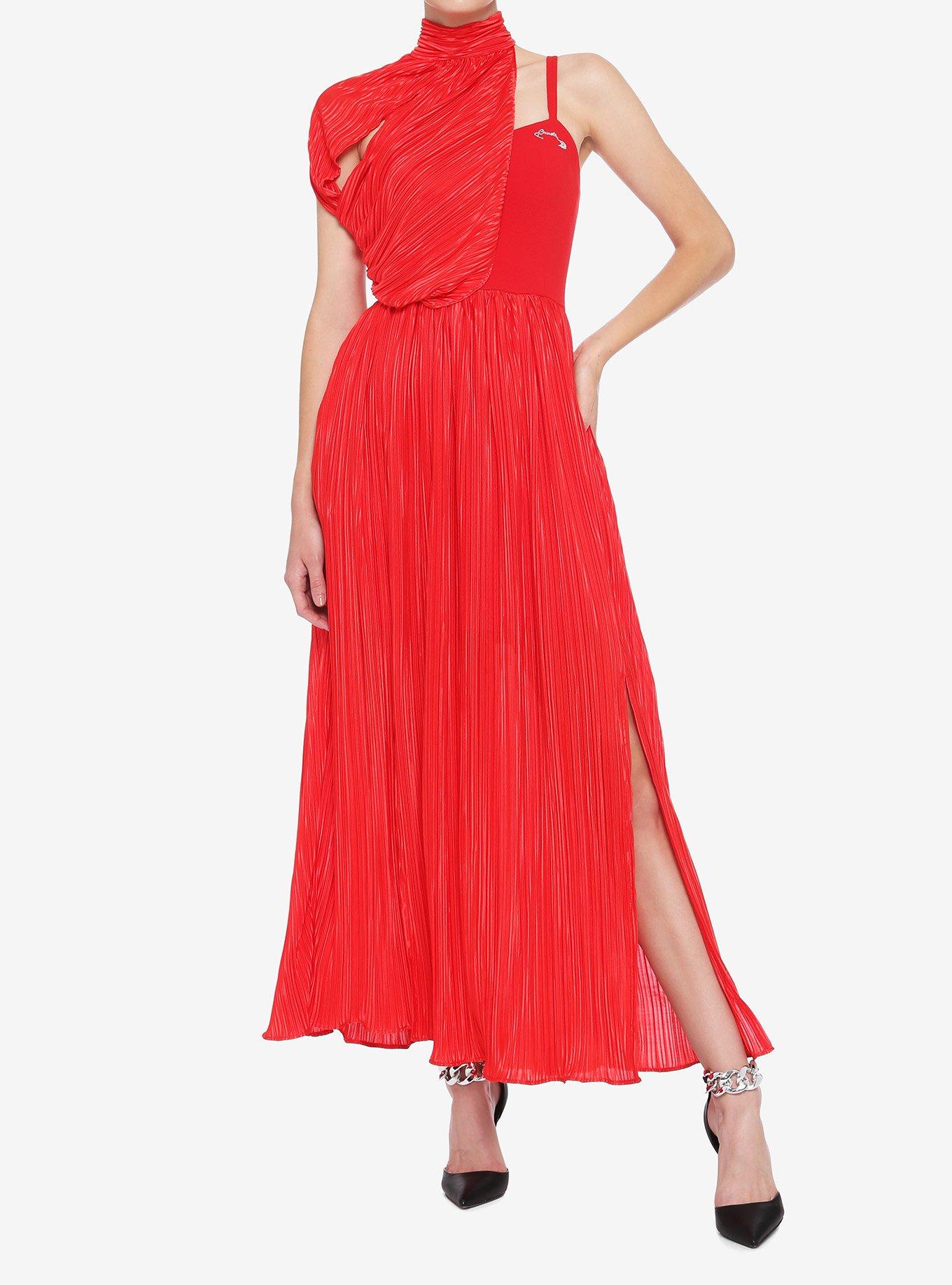 fitted lace wedding dress Amazon.com: Cruella De Vil Costume, Official Disney Estella Red Dress Outfit  from Cruella Live Action Movie, Women's Size Small (4-6) : Clothing, Shoes  & Jewelry main image 0
