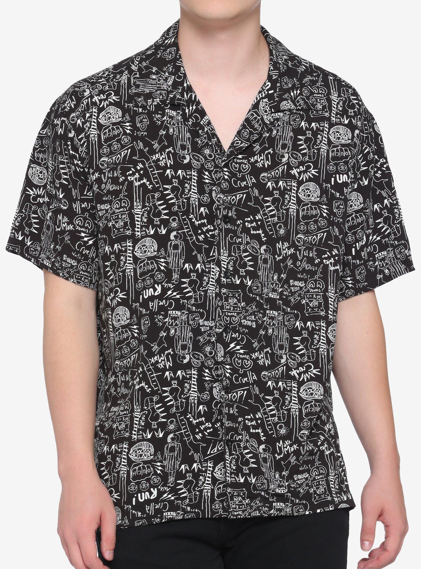 Our Universe Disney Cruella Icon Woven Button-Up, MULTI, hi-res